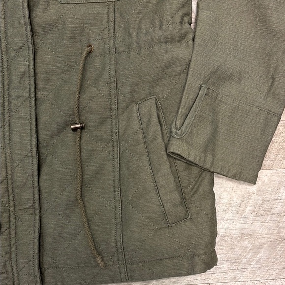 Billabong Women's Green Utility Jacket Relaxed Fit Cotton M - Picture 2 of 8